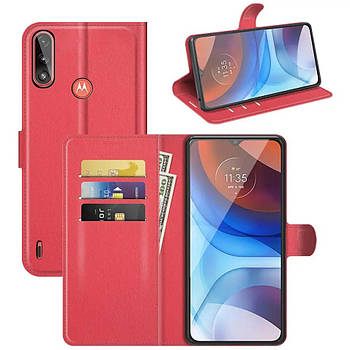 Чохол-книжка Litchie Wallet для Motorola Moto E7 Power / E7i Power Red