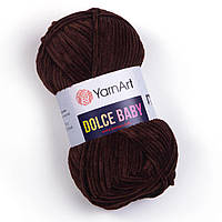 Пряжа YarnArt Dolce Baby 775 коричневая ярнарт дольче беби плюшевая