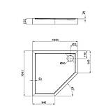 Душовий піддон Qtap Diamond 301112 100x100x12 см + сифон, фото 3
