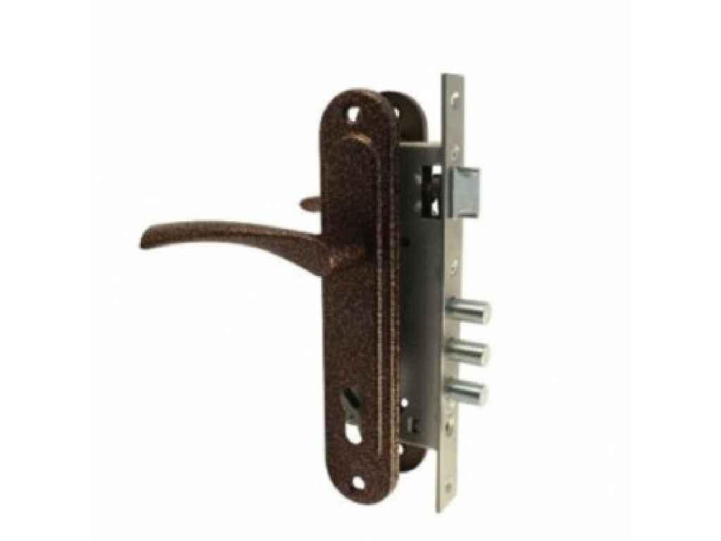 Замок врізний білий (з ручкою 85мм к, без циліндра) ЗВ7-Б ТМ АРІКО BP, фото 1