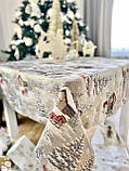 Скатерть новорічна гонелена тканина Limaso різдвяна лісозаготівля EDEN970, фото 4