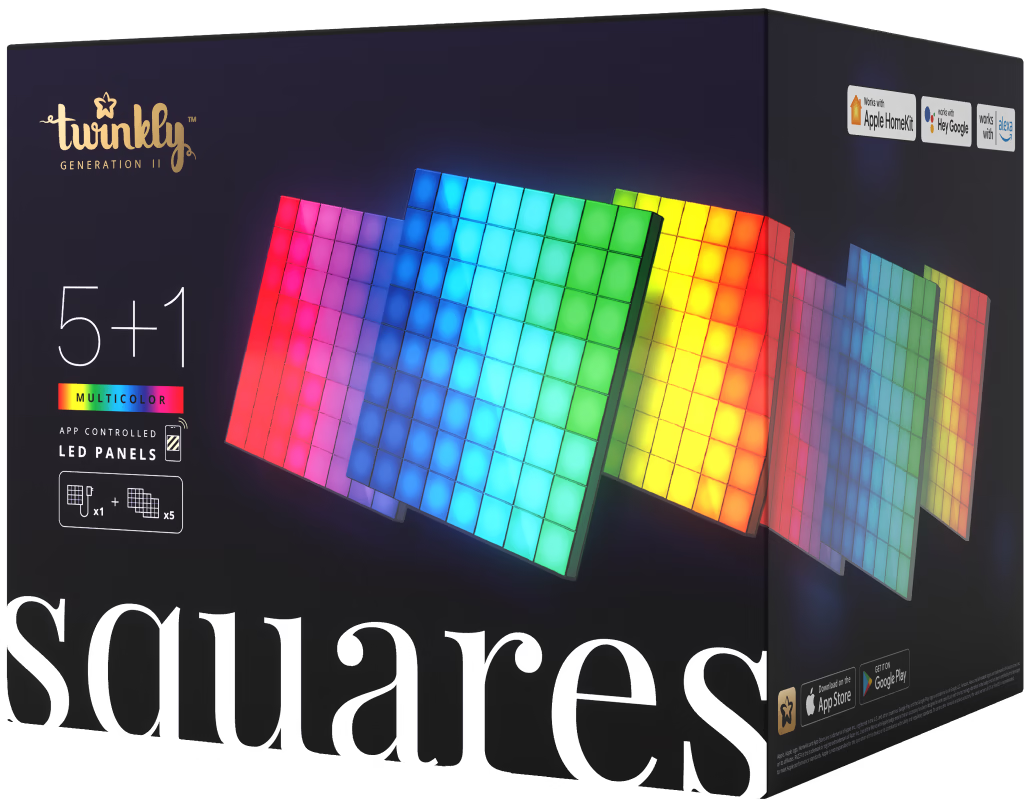 Розумна система освітлення Twinkly Squares RGB 64 Apple Homekit - 6 шт.