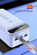 Повербанк зовнішній акумулятор портативний зарядний пристрій Power Bank Power Way QC-60 60000mAh, білий, фото 3