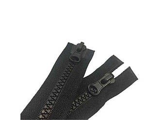 Блискавка трактор №5 двозамкова 80см чорний S-580 (322) ZIP ТМ Welltex BP