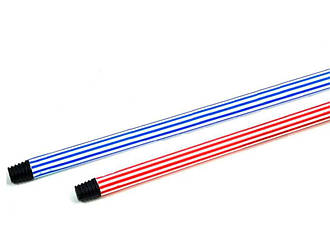 Ручка для швабри, прогумована, червоно-біла 120REZ-R-RO ТМ Metalstick BP
