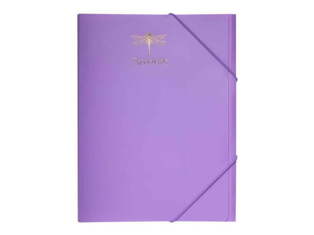 Папка на гумках FAVOURITE, PASTEL, А4, бузкова BM.3954-26 ТМ BUROMAX BP, фото 1