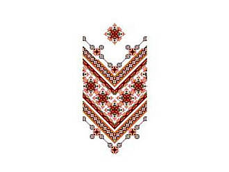Чорно-біла схема для вишивки весільного рушн. на папері Р-2005 ТМ Каролінка Азовя BP