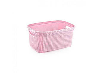 Корзина для білизни без кришки HONEYCOMB 25л, пудра D079-X65 ТМ OZ-ER PLastik BP