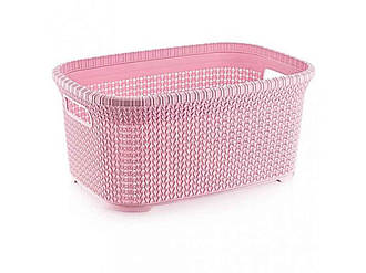 Корзина для білизни без кришки KNIT 25 л, рожева O003-X65 ТМ OZ-ER PLastik BP
