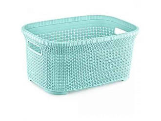 Корзина для білизни без кришки KNIT 25 л, салатова O003-X66 ТМ OZ-ER PLastik BP
