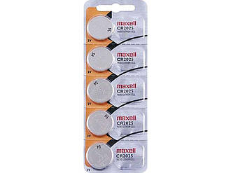 Батарейка Таблетка CR2025 5 шт. блист. ТМ Maxell BP