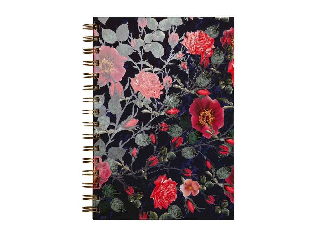 Блокнот для записів на пруж. FLORA, А-5, 80арк., # темно-синій BM.24572105-03 ТМ Buromax BP