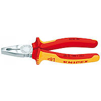 Плоскогубцы KNIPEX (книпекс) комбинированные, изолированные VDE, 160 мм