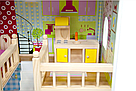 Ляльковий будиночок дерев'яний з меблями дитячий ігровий трохповерховий будиночок для ляльок Вілла Венеція + LED підсвітка, фото 9