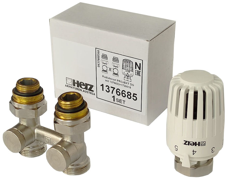 Термостатичний комплект Herz Project "H" 1/2", прямий (1376685)