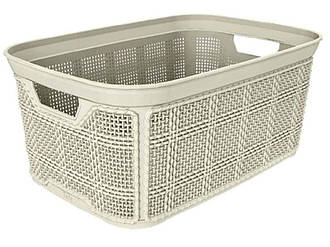 Кошик для дрібничок Білий JUTE прям. б/кр з/руч (21х14х10СМ) ТМ AKAY PLASTIK BP