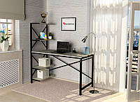 Письменный офисный стол со стеллажом в стиле LOFT облегченный