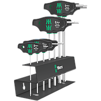 Набор отвёрток с поперечной ручкой WERA 454/7 HF Set 2, Hex-Plus с фиксирующей функцией, 7 предметов,