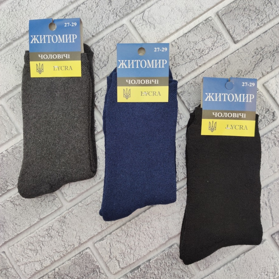 Шкарпетки чоловічі високі зимові з махрою р.27-29 асорті ЖИТОМИР ДУКАТ 846938695, фото 1