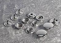 Кнопка 12.5 мм кольцева никель ( в упаковке 50 штук) НЕРЖ