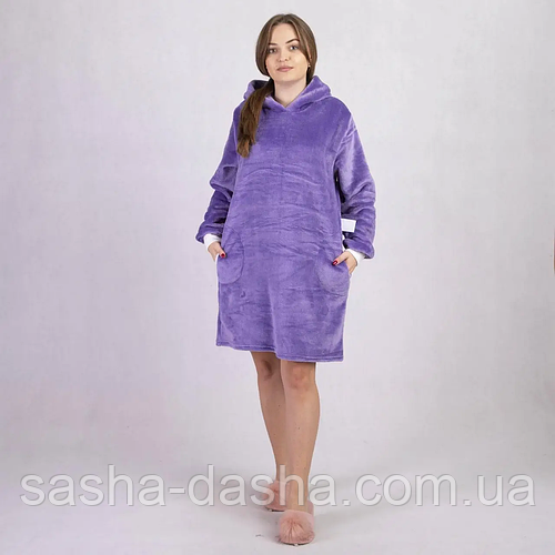 Женская теплая туника для дома сирень 2002 (ID#1696484088), цена: 645 ...