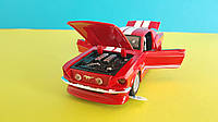 Игрушка Ford Mustang Cobra металлическая машинка Форд Мустанг кобра Автопром 1:32 свет звук инерция