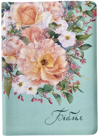 Біблія середня 055 ти м'ятна, квіти, переклад Огієнко (артикул 10555) укр.