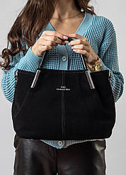 Жіноча шкіряна сумка із замшевою лицьовою стороною Polina-сумка