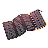 Power Bank УМБ SolarTank-10000 mAh солнечные панели 4 шт беспроводная зарядка противоударный водостойкий