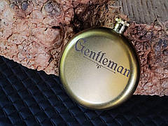 Ножовий подарунковий набір для чоловіка "Gentleman" — з авторським ножем,флягою та камінням для віскі у футлярі, фото 5