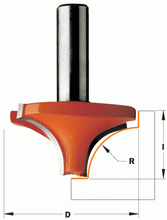 Фреза CMT радіусна крайкова R22,2-D57,1-l28,5-L66,6-d12