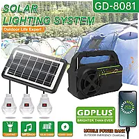 Автономная солнечная станция Solar GdPlus Gd-8081 портативная туристическая система панель для дачи и дома NAT