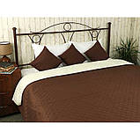 Двостороння декоративна подушка Ромб шоколадна 40х40 см. Подушка інтер'єрна маленька, фото 3