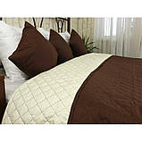 Двостороння декоративна подушка Ромб шоколадна 40х40 см. Подушка інтер'єрна маленька, фото 4