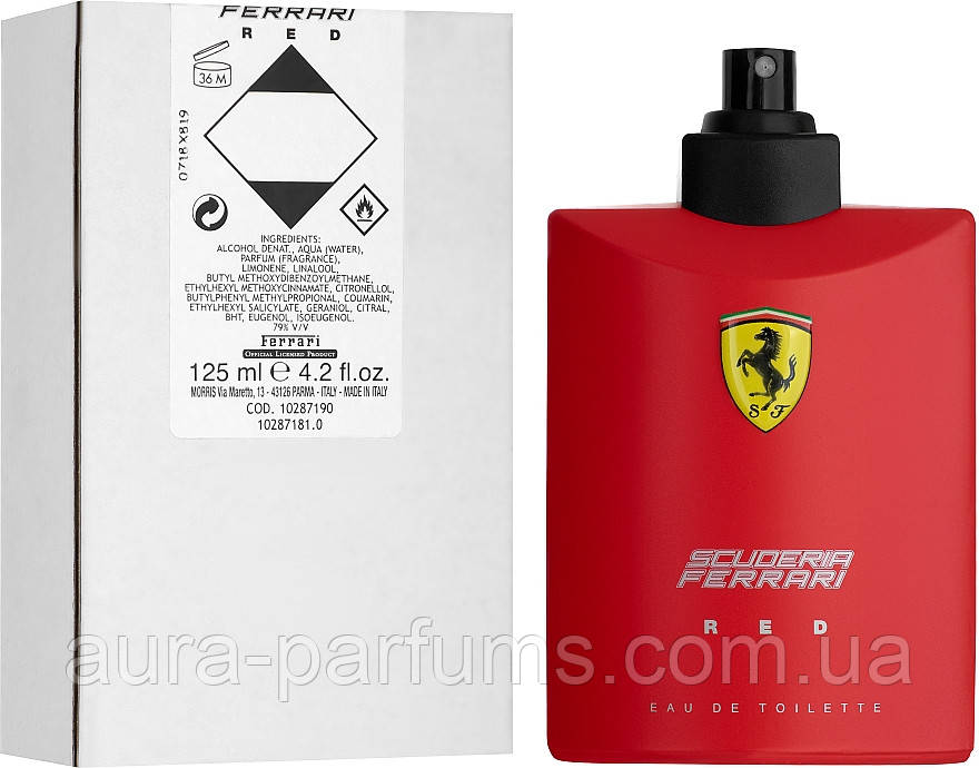 Чоловічі парфуми Ferrari Scuderia Red Туалетна вода 125 ml/мл Тестер