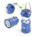 Кемпінговий LED ліхтар акумуляторний з сонячною батареєю, фото 5