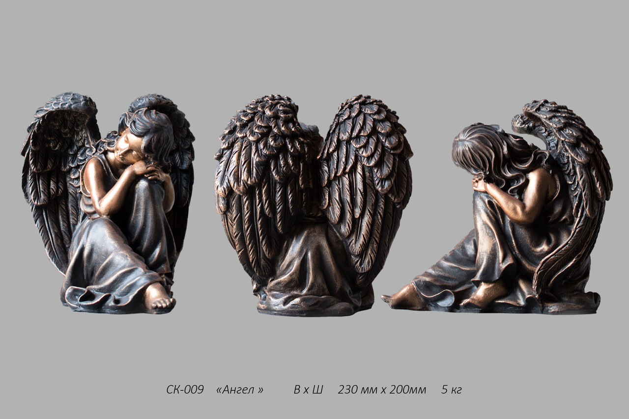 Скульптура ангела на колінах - фото 5 - id-p267842906