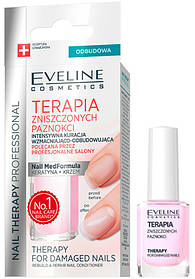Японський манікюр-мегазакріплююча терапія Eveline Nail Therapy Professional з чистим кератином для крихких нігтів 12 мл (5901761