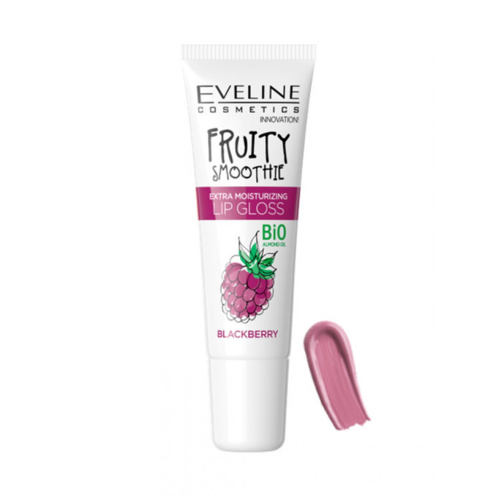 Блиск для губ Eveline Fruity Smoothie Екстразволожуючий Blackberry 12мл (5903416028932)