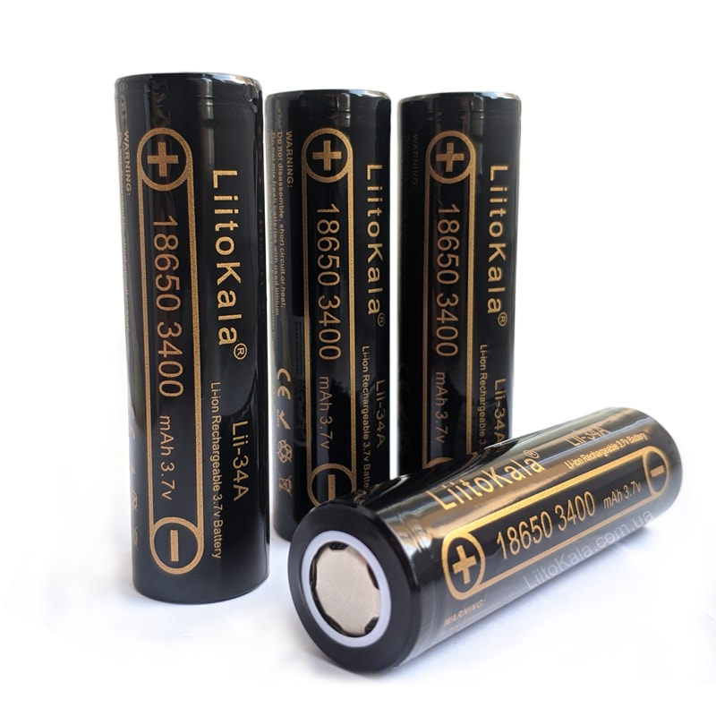 Аккумулятор 18650 Li-Ion LiitoKala Lii-34A, 3400 mAh 3.7V (2.75-4.2V), фото 1