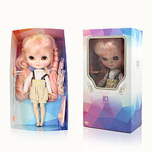 Лялька Айсі з жовто-рожевим волоссям сестра Блайз на тілі азон ICY doll