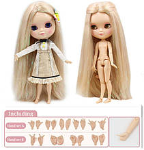 Лялька Айсі з русявим блискучим волоссям сестра Блайз на тілі азон ICY doll