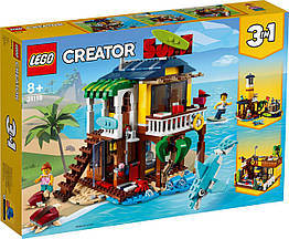 Конструктор Лего креатор 3в1 Пляжний будиночок Маяк Котедж Lego Creator 31118