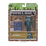 Фігурка Зимогор із блоком Стрей Майнкрафт Minecraft Stray Figure Pack оригінал Jazwares стрей, фото 2