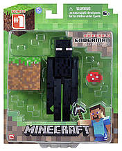 Фігурка Ендермен із блоком Майнкрафт Minecraft Core Enderman Figure Pack оригінал Jazwares