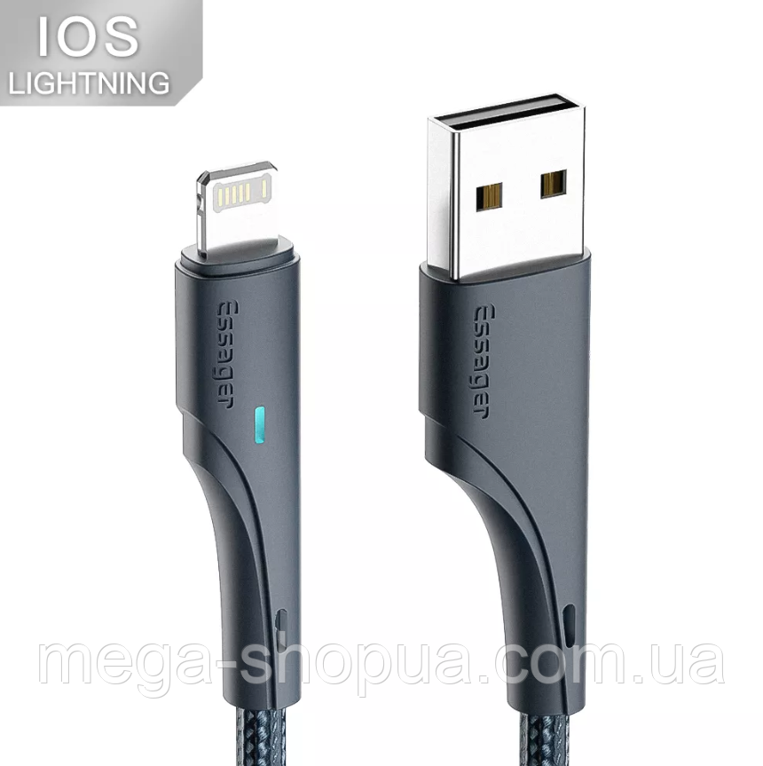 Кабель для швидкого заряджання iPhone USB — Lightning 2.4 A 1 м. Зарядний заряджання дріт шнур на айфон лайтінг IC3G, фото 1