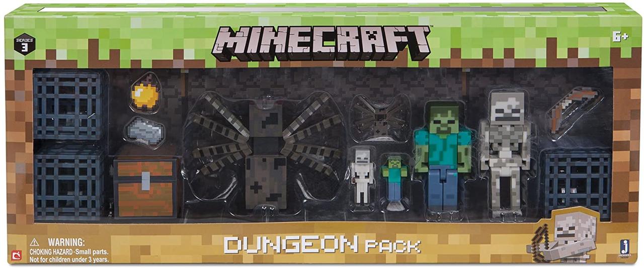 Набір майнкрафт-спавнер-павутик зомбі Minecraft Dungeon Pack with Zombie Skeleton Spider