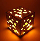 Нічна лампа блок редстоун Майнкрафт Світильник Куб Minecraft LED Redstone червоний нічник майкравт, фото 4