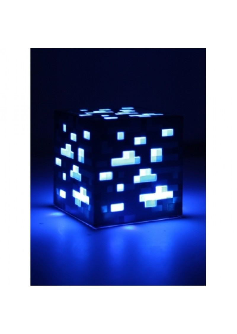 Нічна лампа блок Алмазна руда Майнкрафт Світильник Куб Minecraft LED Diamond бірюзовий нічник майкравт