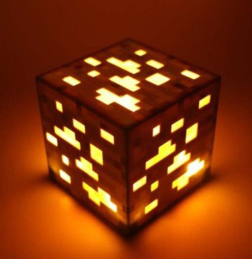 Нічна лампа блок золотий Майнкрафт Світильник Куб Minecraft LED Orange gold нічник майкравт